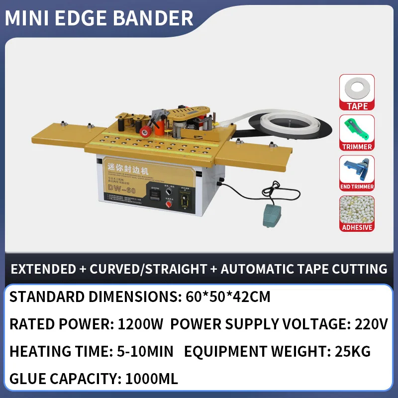 Woodworking Edge - DW-60 Mini Kenar Bantlama Makinesi, Bilyalı