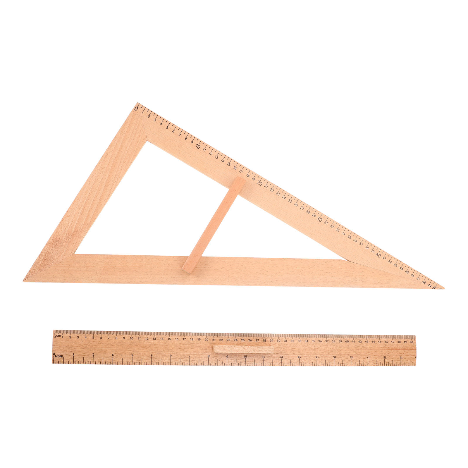 Woodworking Teacher - 2 Adet Ahşap Üçgen Cetvel Öğretim