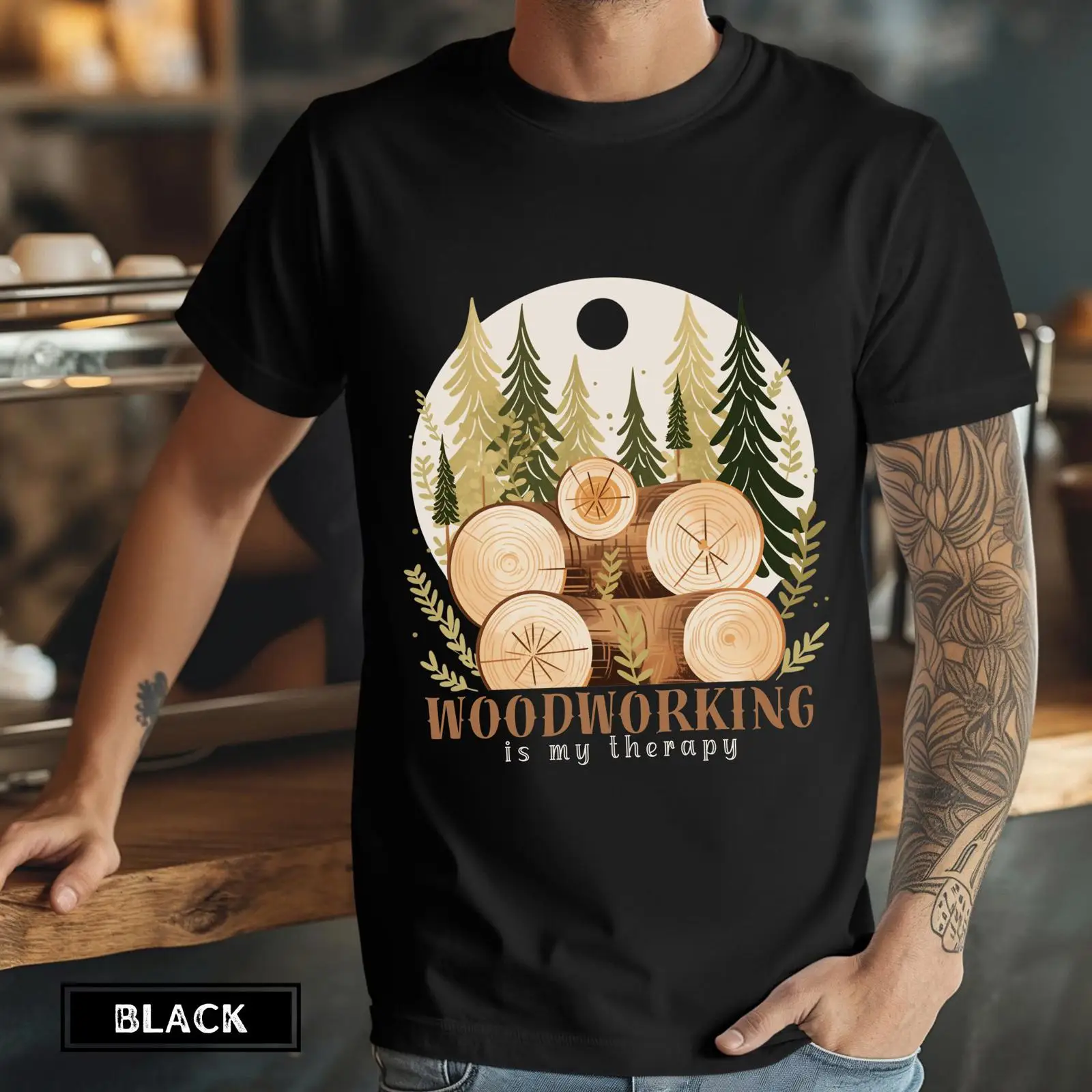 Woodworking Therapy - Ağaç İşleme Benim Terapimdir Tişört Marangoz
