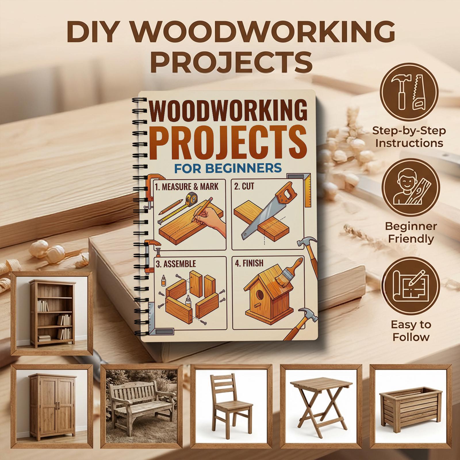 Woodworking Book - Yeni Başlayanlar İçin Ahşap İşleme Kitabı