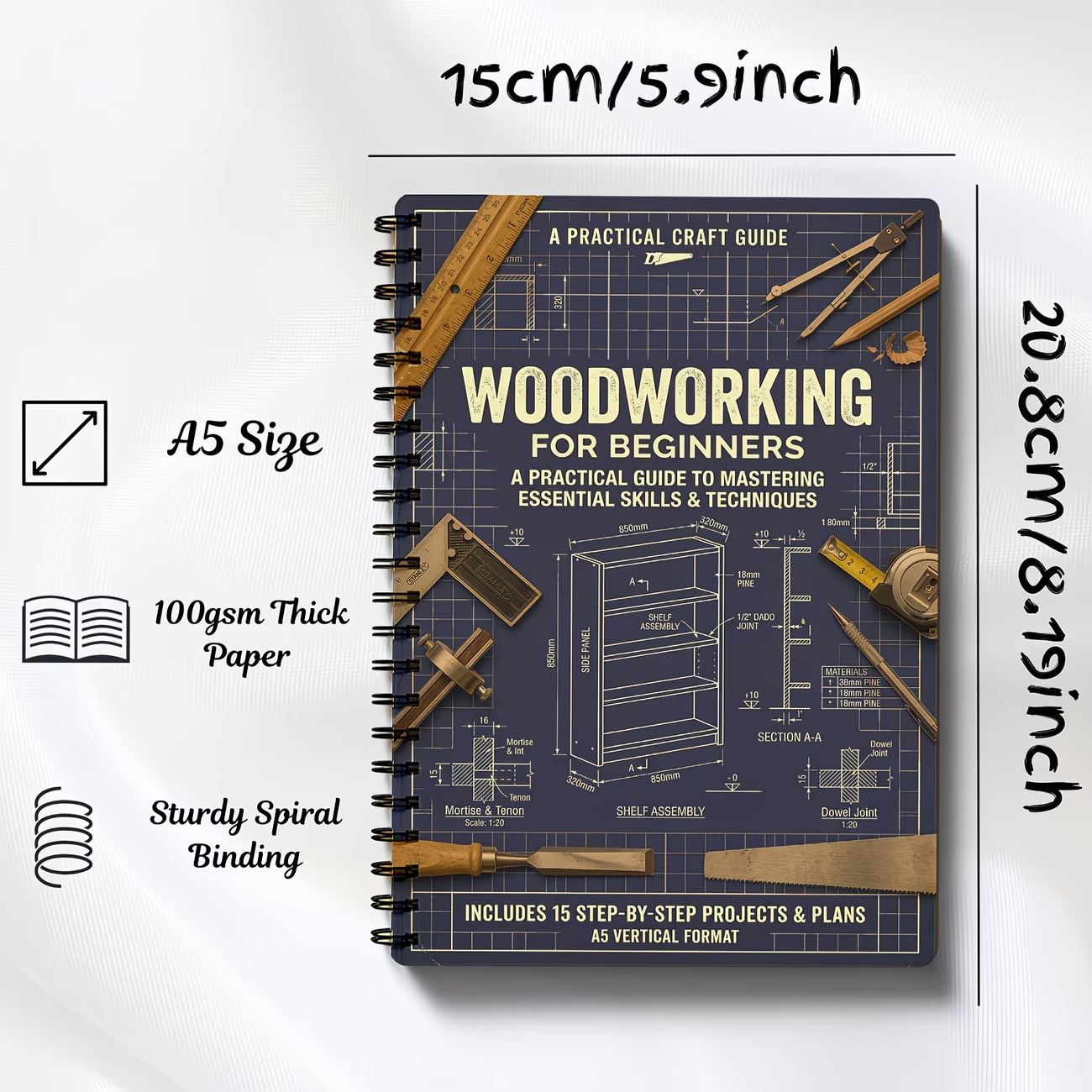 Vintage Sağlam Spiral Ciltli A - Woodworking Book incelemesi ve fiyatı